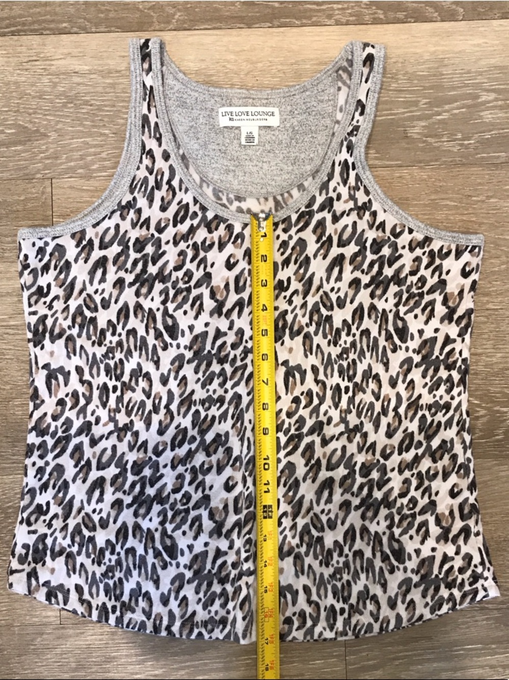 Karen Neuburger Leopard Print Pajama Set in Gray and Black